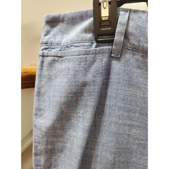 Talbots Womens Blue 100% Cotton Pockets Flat Front Straight Leg Pants Size 12P - Picture 3 of 15